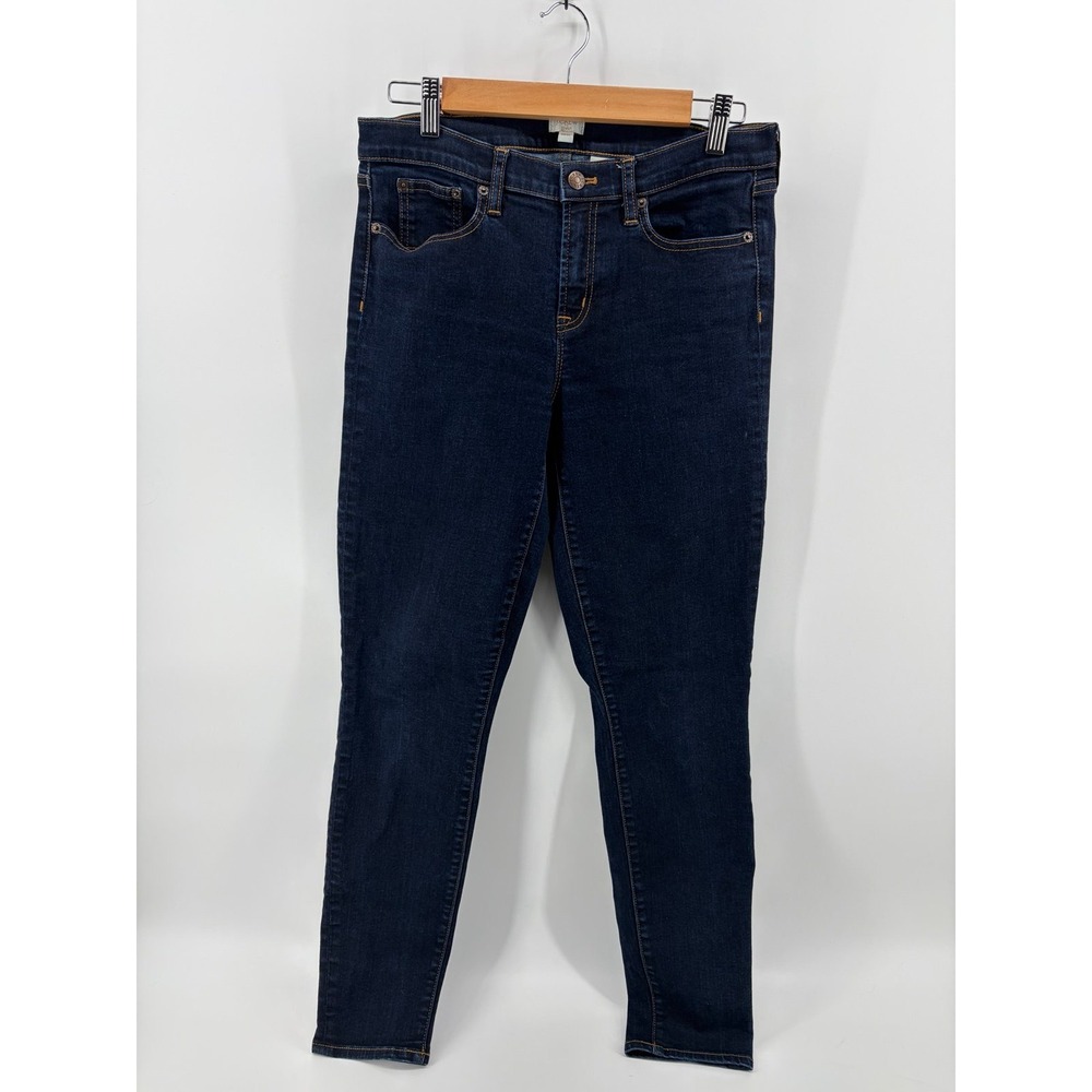 J.Crew Toothpick Dark Wash Skinny Jeans Stretch Denim, Women's Size 29/30
